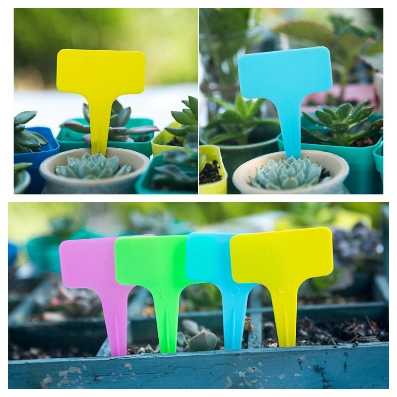 園芸用ラベル 100個セット T型 植物用タグ 名前タグ マーカー