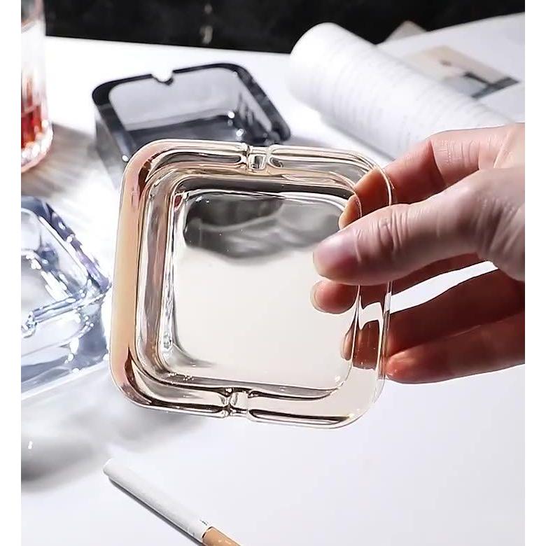 ★値下★7/1更新★バラ売り可★ガラス製四角い灰皿 ☆値下☆7/1更新☆バラ売り可☆ガラス製四角い灰皿