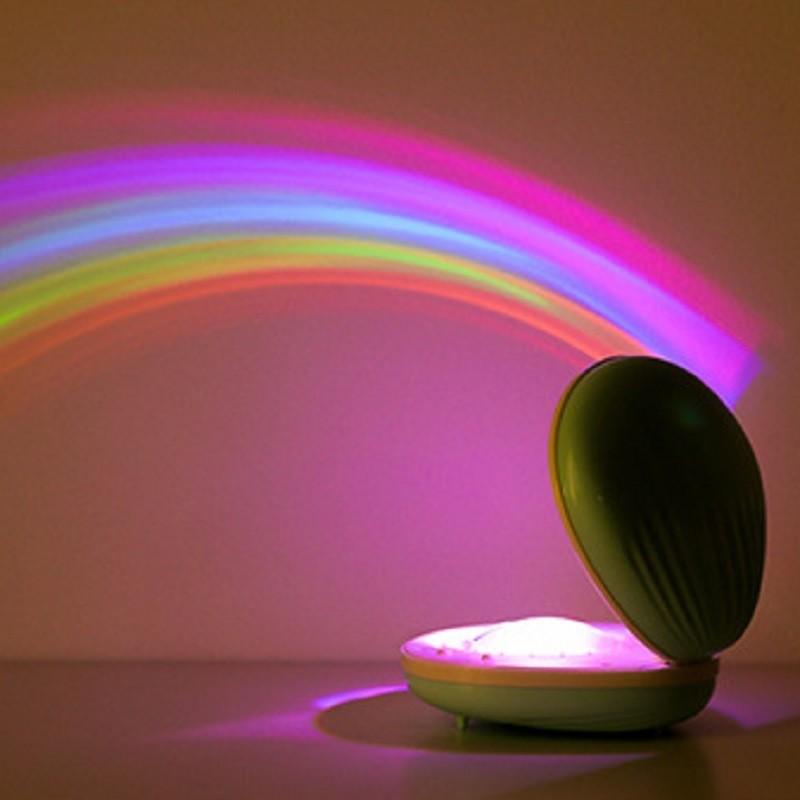 LEDライト レインボー 虹 シェル 貝 ナイトランプ プロジェクター