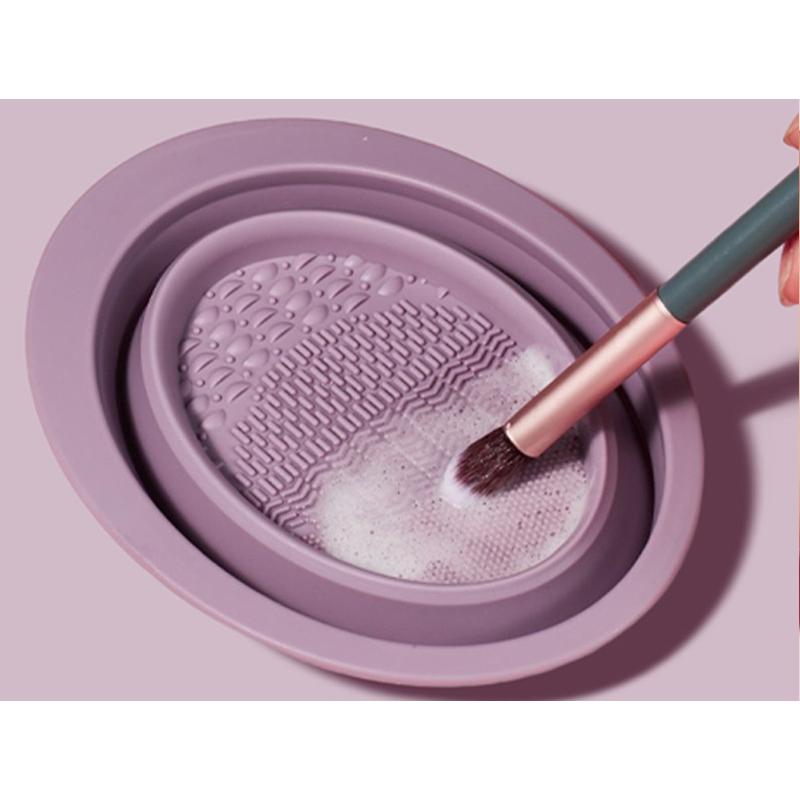 メイクブラシクリーナー ボウル型 折りたたみ パッド シリコン 化粧