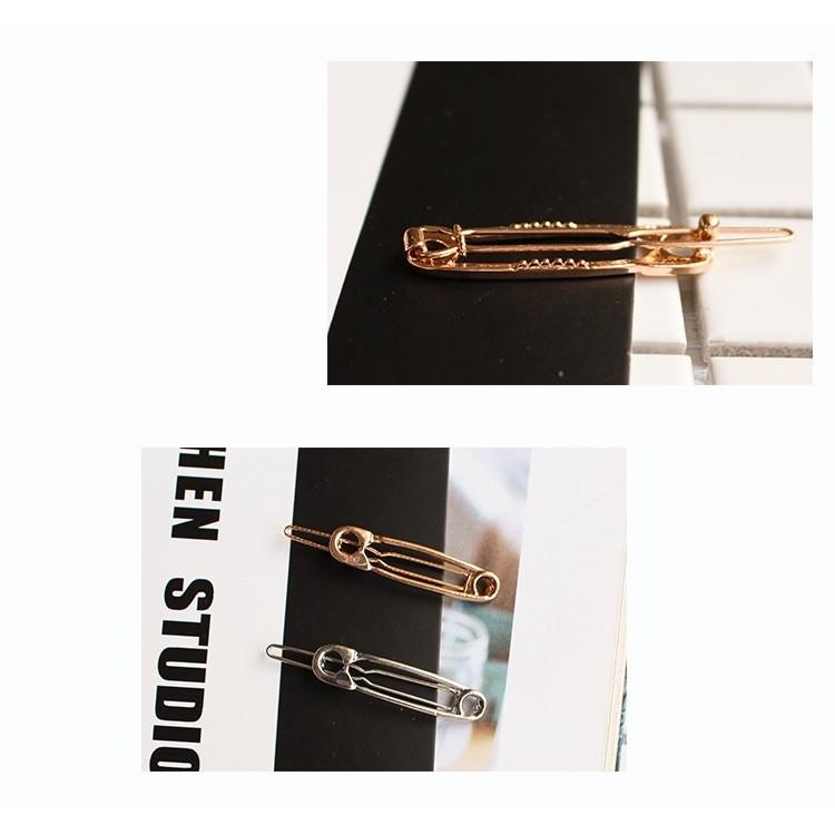 plusnao ヘアピン ヘアクリップ 安全ピン風 2個セット レディース ヘア