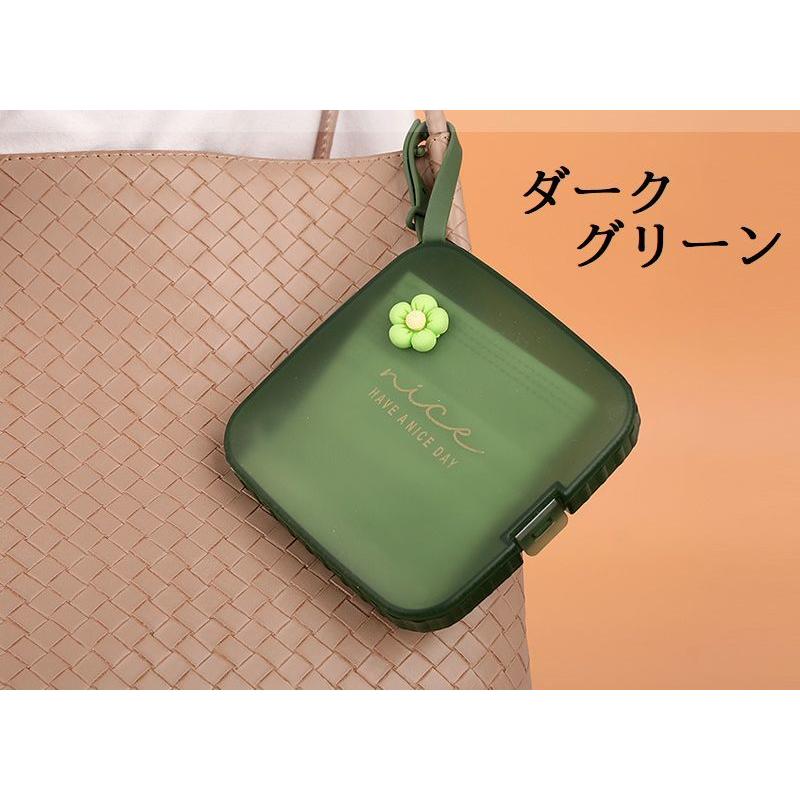 マスクケース マスク入れ マスク収納 ストラップ付き ハードケース 花