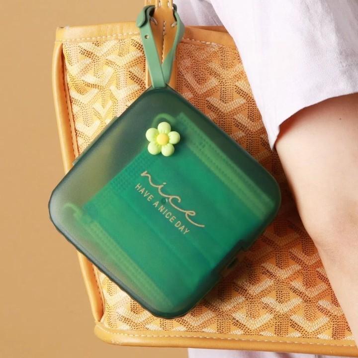 plusnao マスクケース マスク入れ マスク収納 ストラップ付き ハード