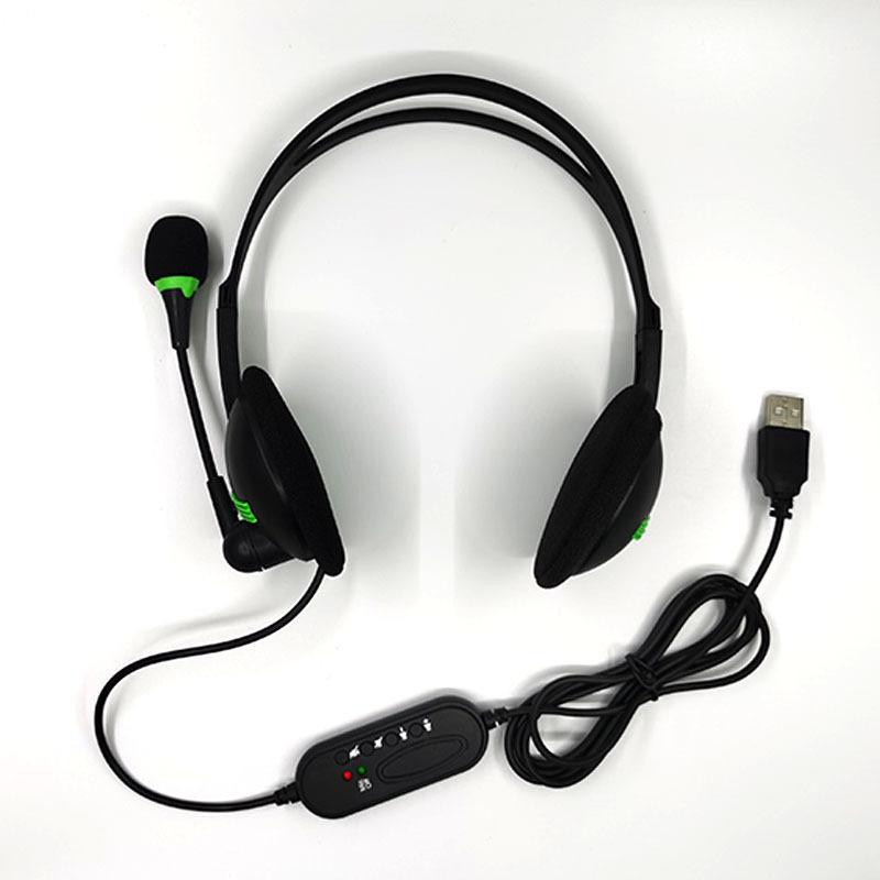 ヘッドセット USB接続 有線 マイク ヘッドフォン コントローラリモコン