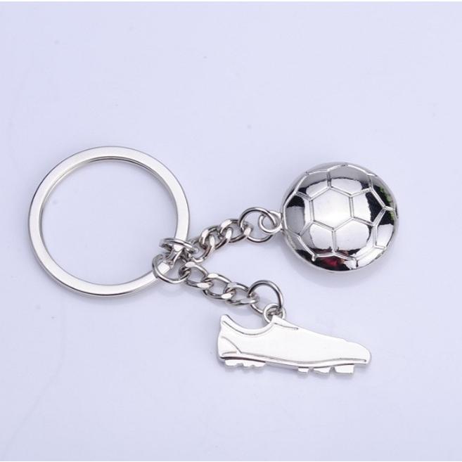 キーホルダー サッカー 単品 1個 シューズ 靴 ボール メタル 金属製