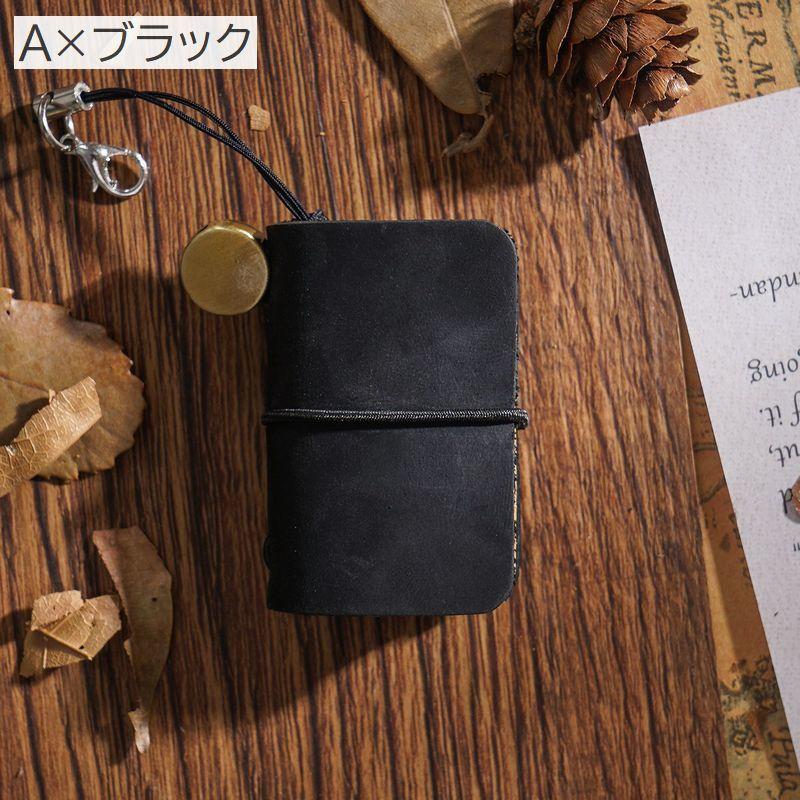 plusnao（プラスナオ） ミニメモ帳 男女兼用 文房具 レザー かわいい