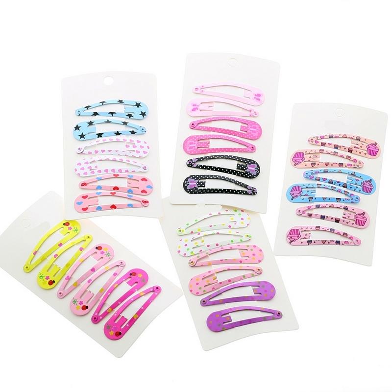 ヘアピン ヘアクリップ 6個セット キッズ 女の子 子供 ヘアアクセサリー パッチン留め 髪飾り 髪留め ドット イラスト ハート スター 星 可愛い プラスナオ Paypayモール店 通販 Paypayモール