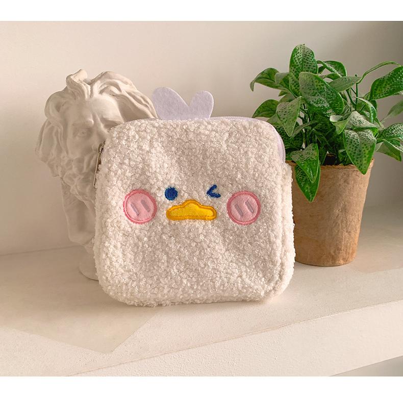 plusnao サニタリーポーチ ナプキン用ポーチ 生理用品入れ 