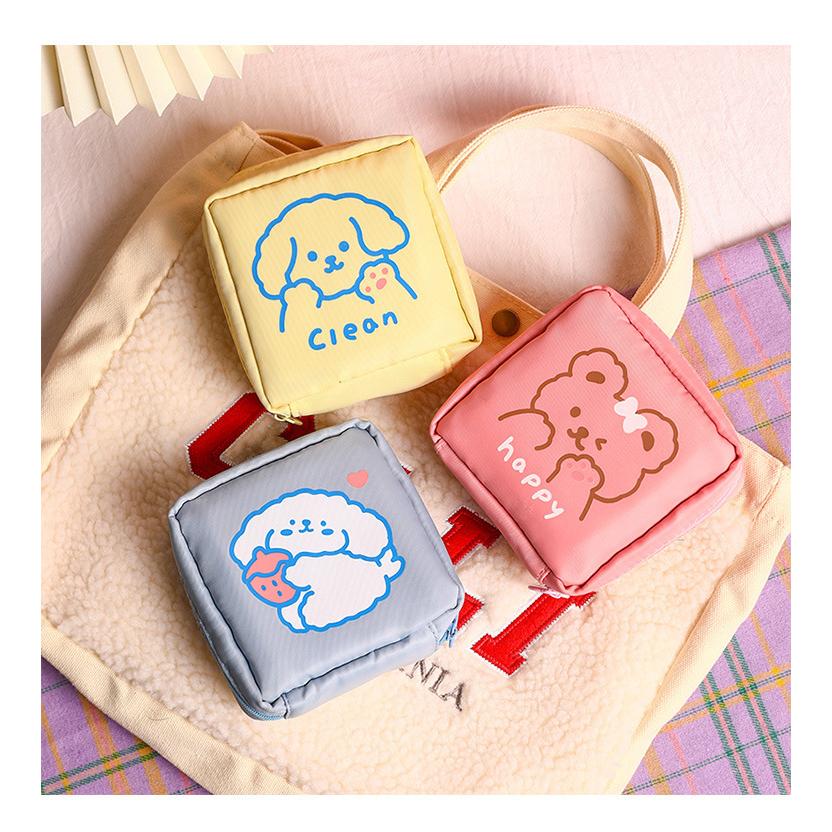 plusnao サニタリーポーチ ナプキン用ポーチ 生理用品入れ 