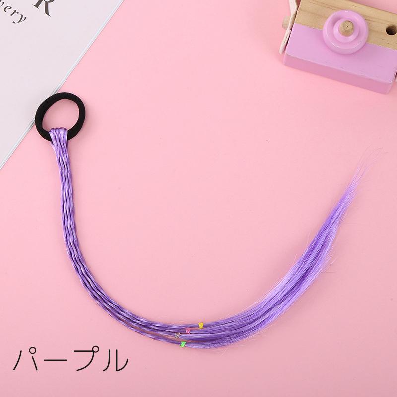 エクステ 三つ編み ヘアゴム つけ毛 編み込み グラデーション ヘア