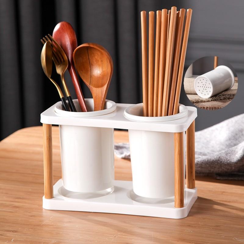 plusnao（プラスナオ） 箸立て カトラリースタンド 卓上 北欧風 水切り
