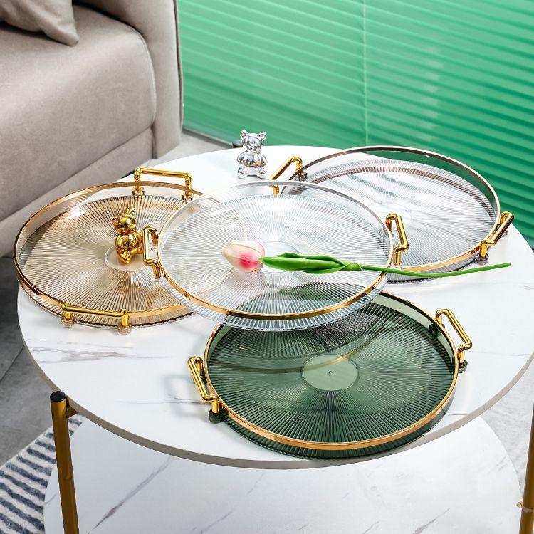 plusnao トレー トレイ お盆 おぼん キッチン用品 ラウンド型