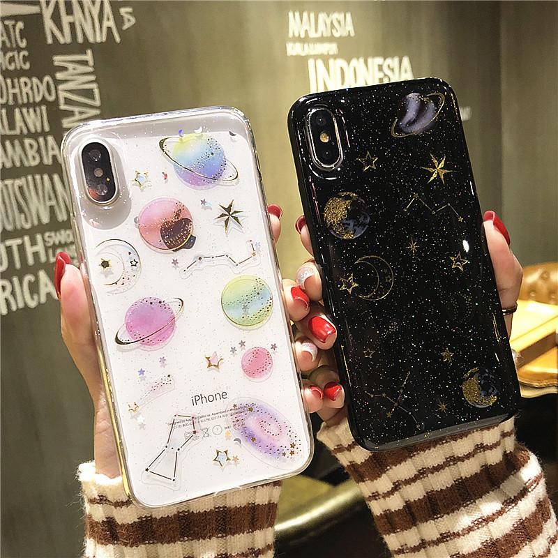 スマートフォンケース iPhoneケース キラキラ ラメ スター ネコ
