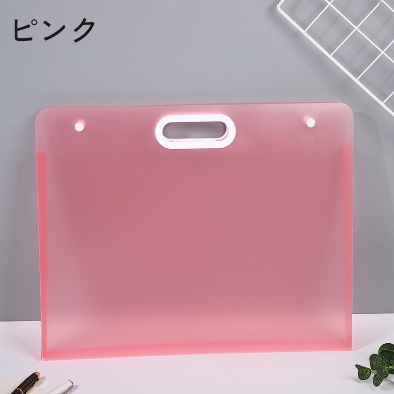 plusnao ファイルケース ドキュメントケース A3 A4 手提げ 取っ手付き 鞄 バッグ 書類 画用紙 収納 持ち運び 半透明 クリア ...