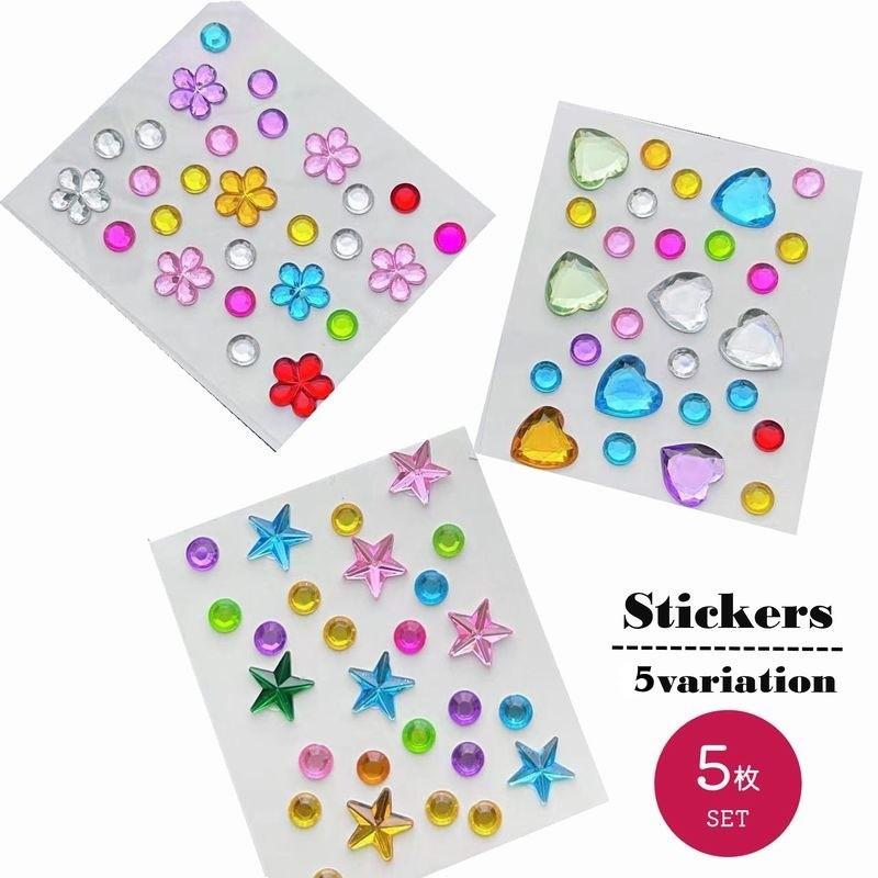 plusnao（プラスナオ） シール ステッカー ラベル 3D 立体 ハート型 星