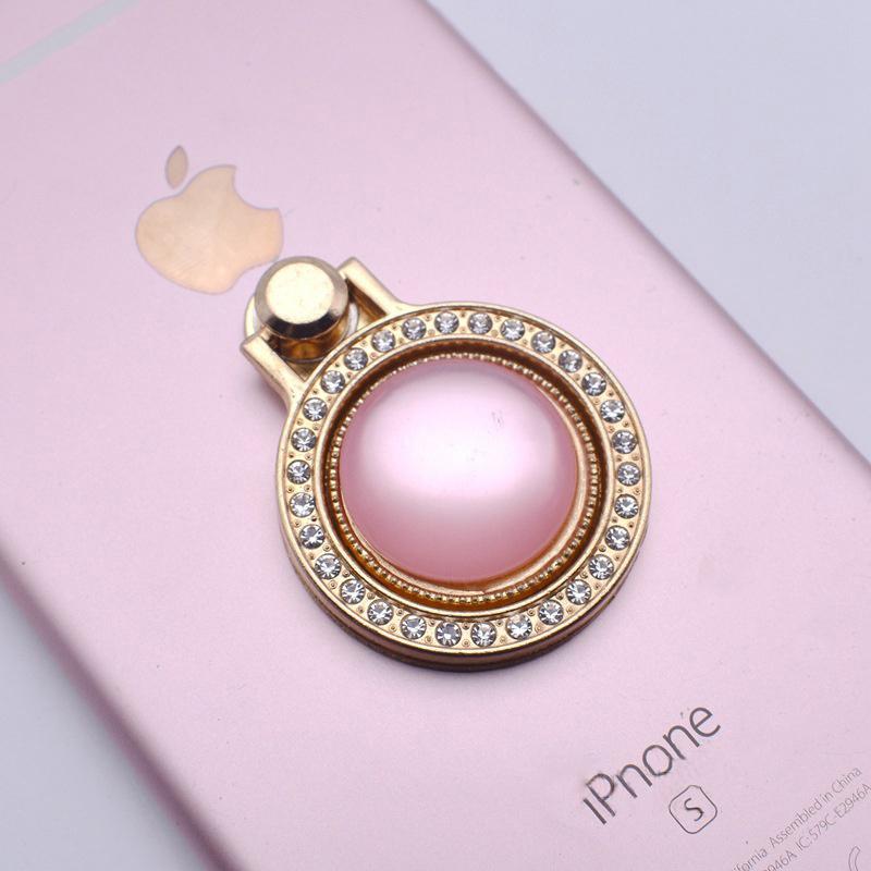 フェアリーパールで煌めくスマホリング pink フェアリーパールで煌めく