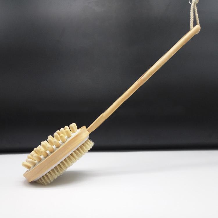ロングボディブラシ からだ用ブラシ 体用ブラシ バスブラシ マッサージブラシ 洗浄 洗体 体洗い 安い 激安 プチプラ 高品質 ロング丈 お風呂 木製 パインウッド 背中まで届く