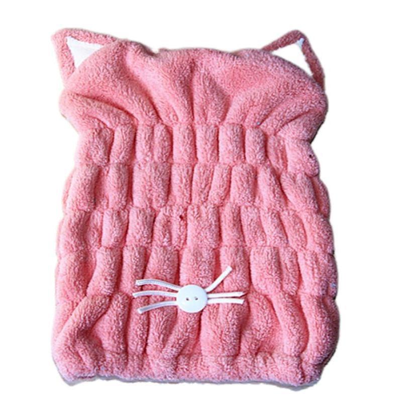 ヘアドライタオル タオルキャップ ドライキャップ 猫耳 ねこ 大人用