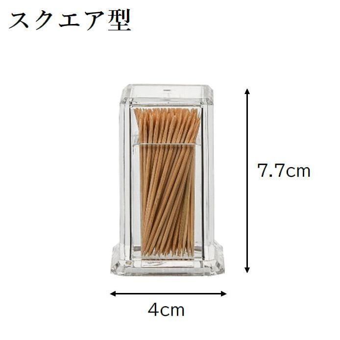 plusnao 爪楊枝入れ 爪楊枝ケース 爪楊枝ホルダー 蓋付き 透明