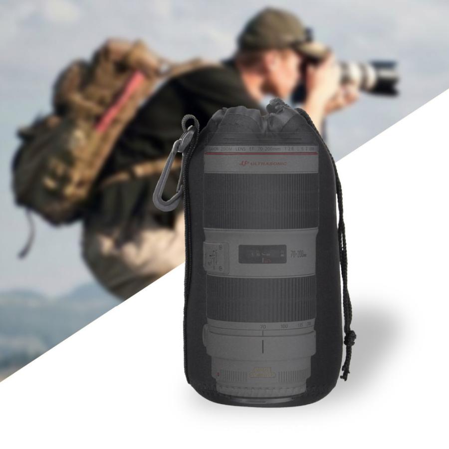 カメラレンズ収納ポーチ レンズポーチ レンズケース 保護カバー ソフト