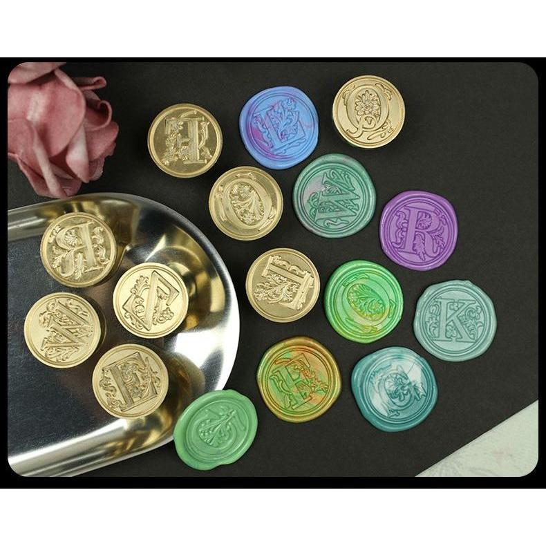 売れ筋ランキングシーリングスタンプ ヘッド 文房具 丸型 イニシャル