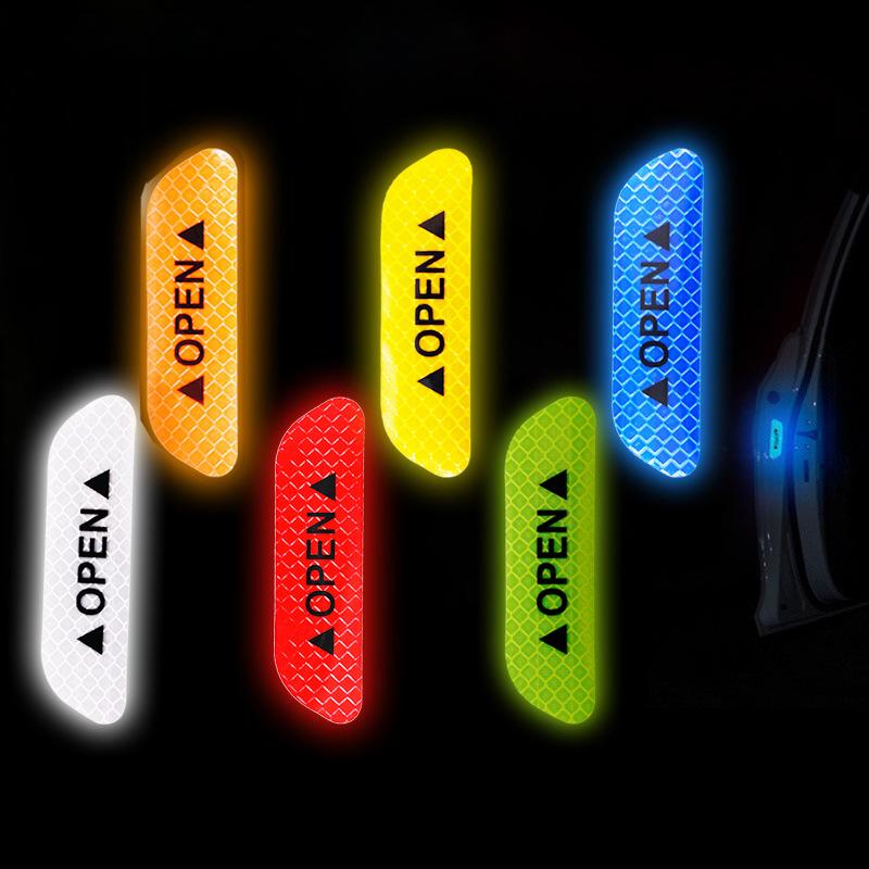 リフレクター ドア用反射ステッカー 同色4枚セット シール カー