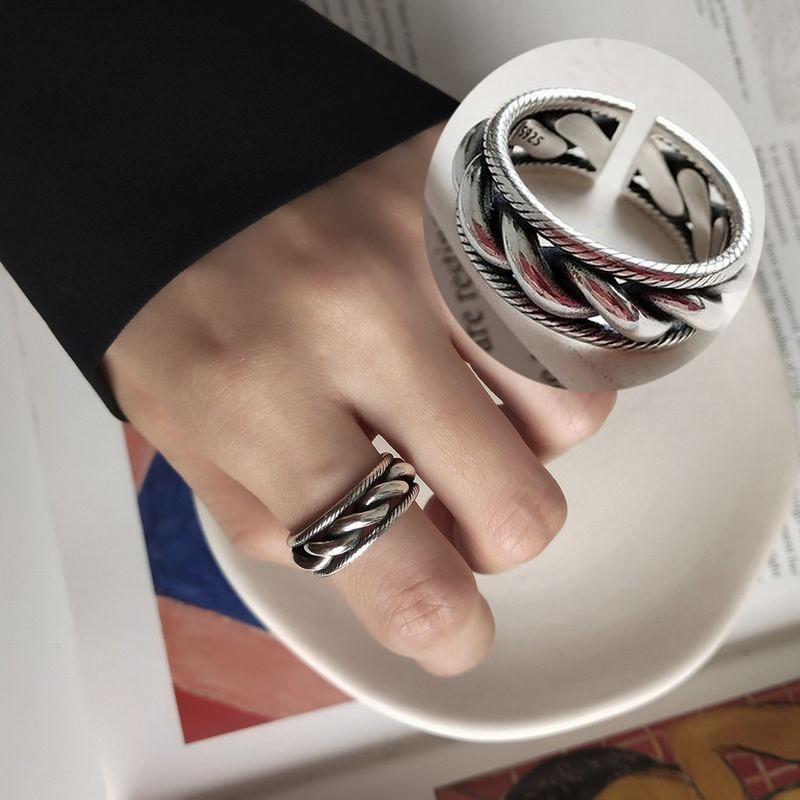 指輪 オープンリング ファッションリング レディース アクセサリー フリーサイズ シルバー925 ツイスト ねじれ 重ね付け風 フォークリング メタル プラスナオ Paypayモール店 通販 Paypayモール