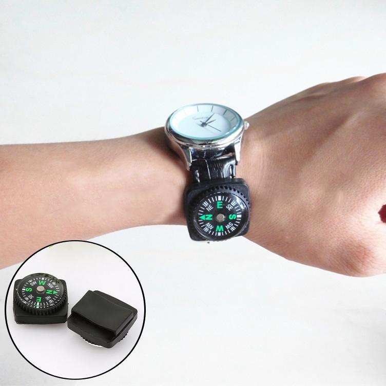 コンパス 方位磁針 方位磁石 アウトドア用品 単品 1個 コンパクト ミニ 小型 時計バンド 簡単装着 持ち運び シンプル 旅行 キャンプ 登山 ハイ の商品画像