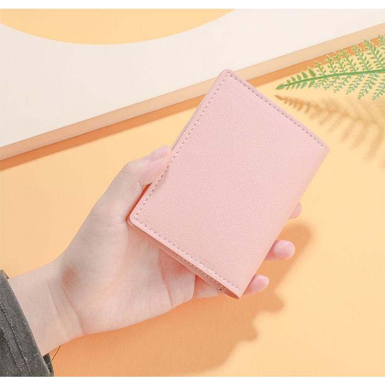 カードケース 二つ折り 薄型 カードホルダー カード入れ レザー調
