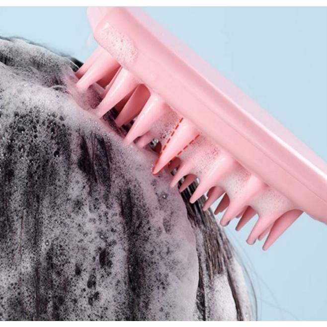 シャンプーブラシ 柄付き 洗髪ブラシ ヘアブラシ バスグッズ バス用品