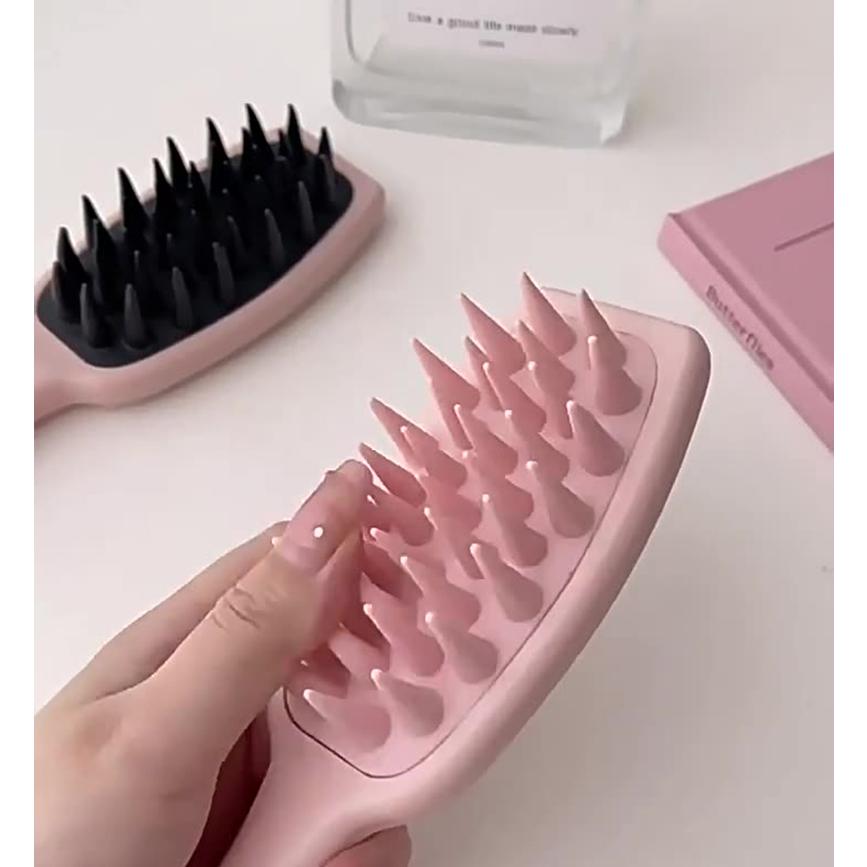 シャンプーブラシ 柄付き 洗髪ブラシ ヘアブラシ バスグッズ バス用品