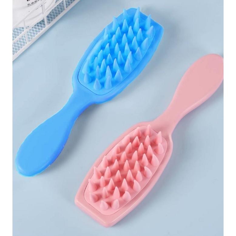 シャンプーブラシ 柄付き 洗髪ブラシ ヘアブラシ バスグッズ バス用品