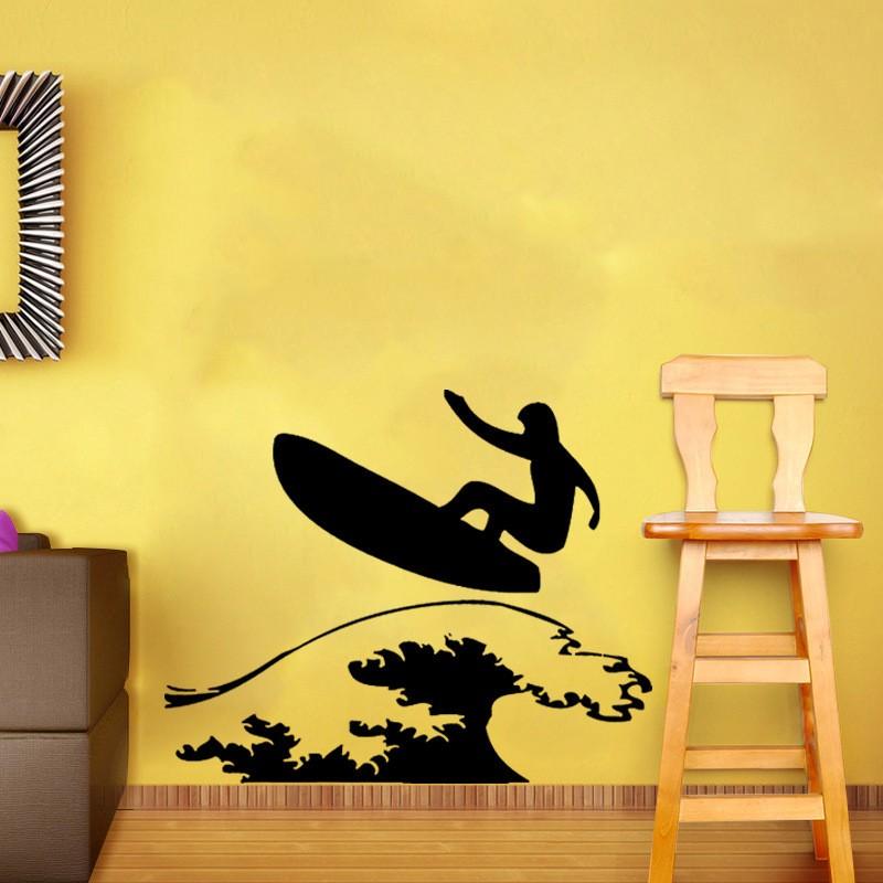 ウォールステッカー 壁紙シール サーフィン サーファー 波 波乗り なみのり 男性 男の子 ステッカー 雑貨 壁 壁紙 シール 子供部屋 リビング 小 Zak 563 プラスナオyahoo 店 通販 Yahoo ショッピング