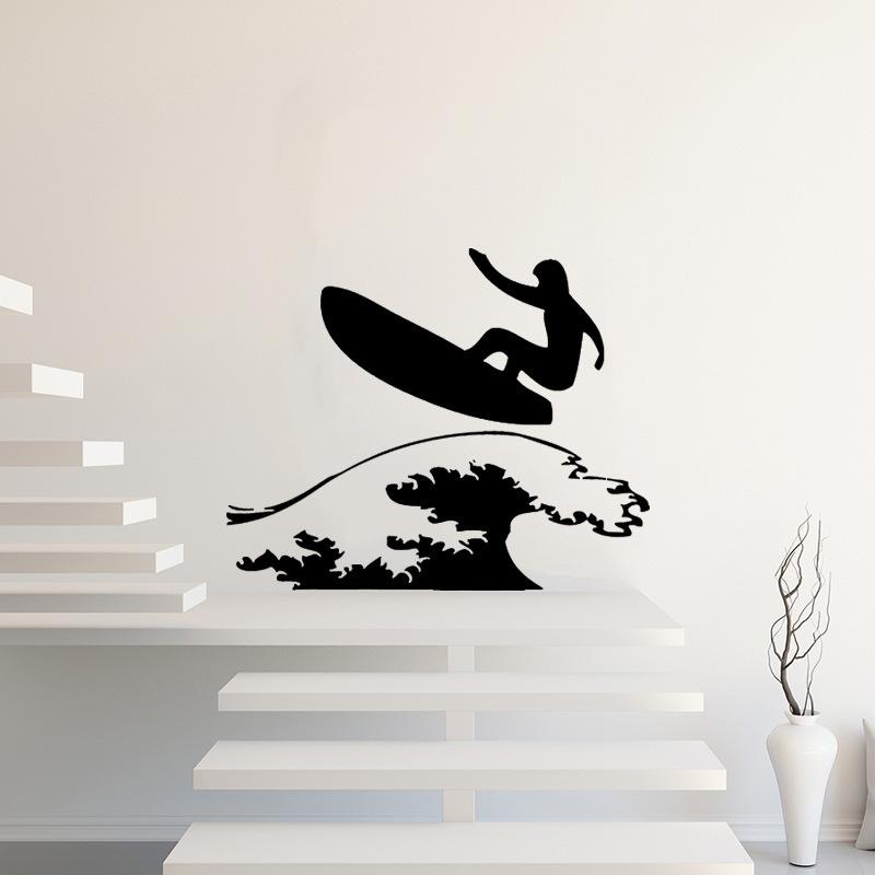 ウォールステッカー 壁紙シール サーフィン サーファー 波 波乗り なみのり 男性 男の子 ステッカー 雑貨 壁 壁紙 シール 子供部屋 リビング 小 Zak 563 プラスナオyahoo 店 通販 Yahoo ショッピング