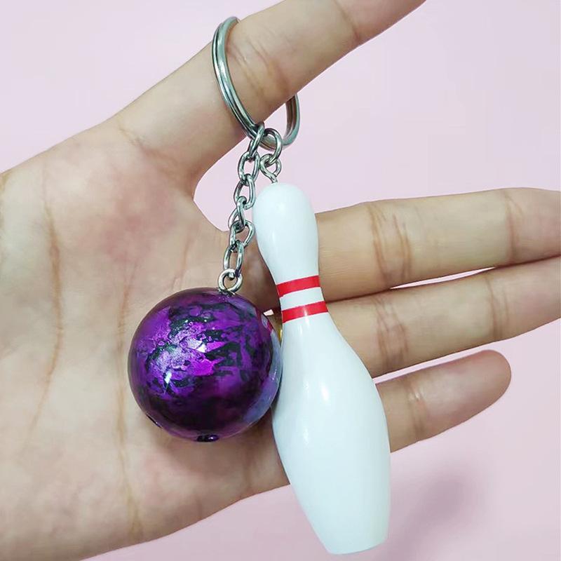 plusnao キーホルダー キーリング ボウリングピン ボール 球