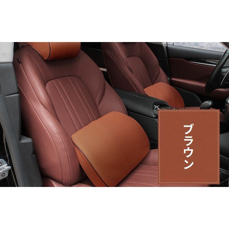車載シートクッション 椅子用腰枕 車用 低反発 ランバーサポート 運転