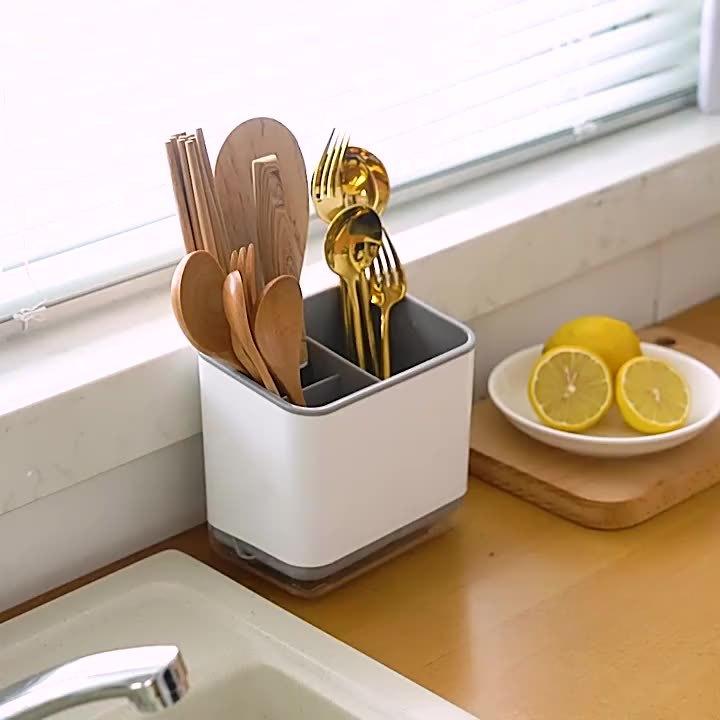 plusnao（プラスナオ） カトラリースタンド 箸立て 箸入れ 水切り 整理ボックス キッチン整理用品 キッチン用品 キッチン収納 日用品 ...