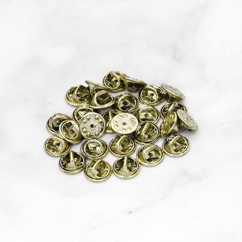 ピンバッジ 留め具 金具 10個セット アクセサリー材料 蝶タック
