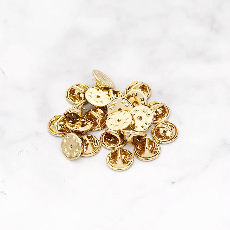 ピンバッジ 留め具 金具 10個セット アクセサリー材料 蝶タック