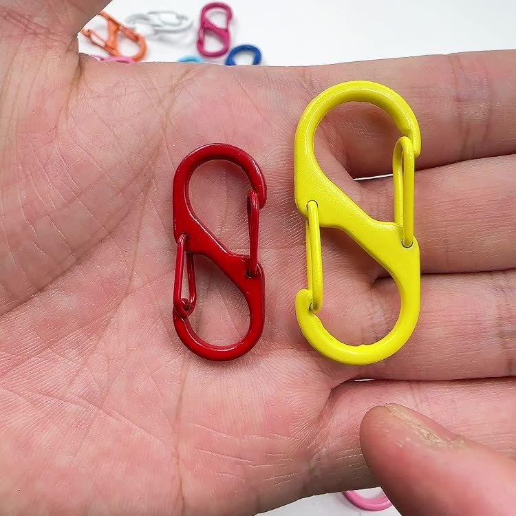 plusnao カラビナフック 同色5個セット S字 8の字 小型 ミニ