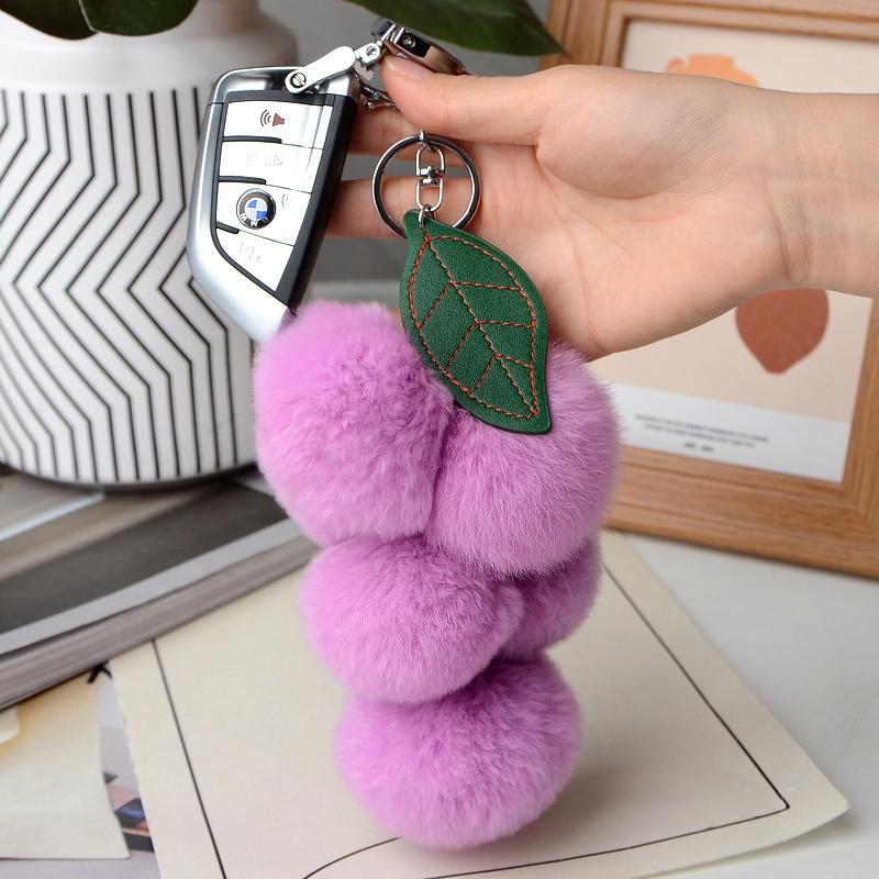 plusnao（プラスナオ） キーホルダー ぶどう ブドウ フェイクファー