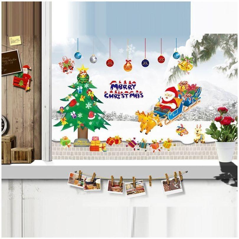ウォールステッカー 壁紙シール クリスマス サンタクロース ツリー トナカイ スター 英語 メリークリスマス X Mas Merry Christma プラスナオ Paypayモール店 通販 Paypayモール