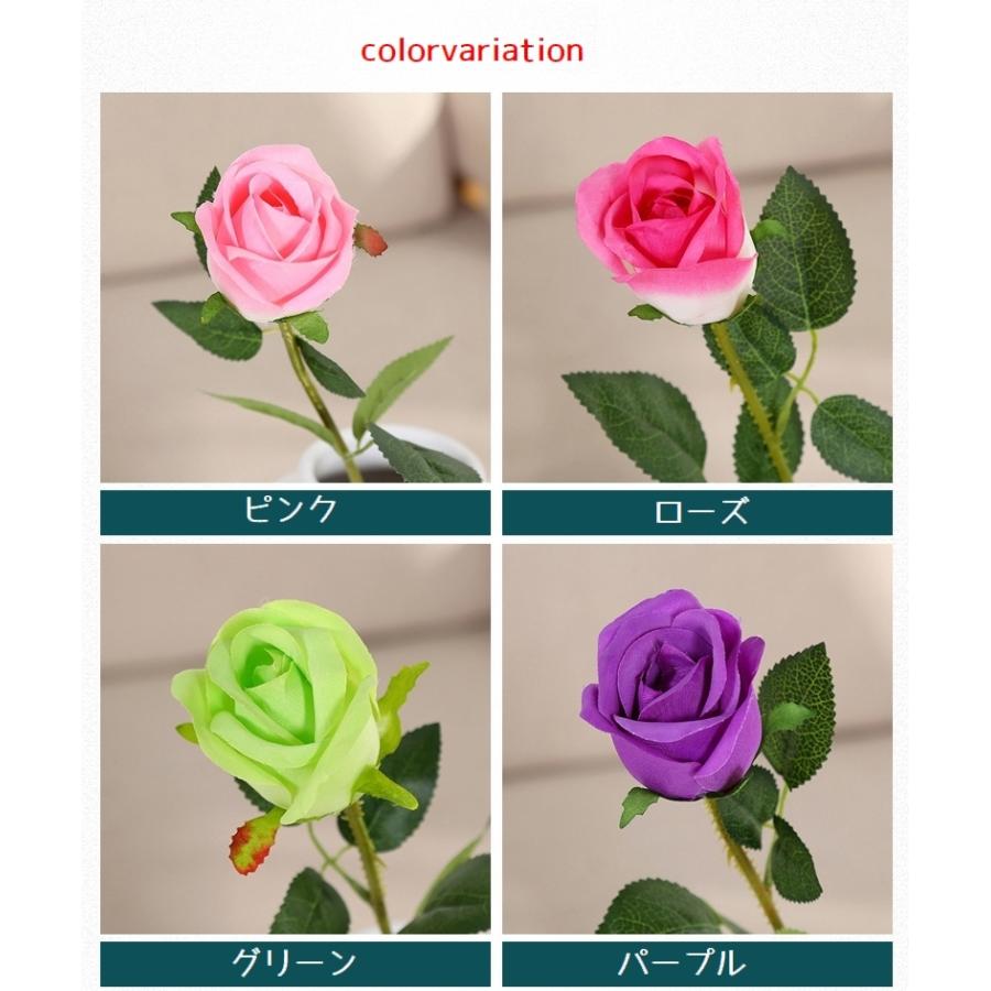 造花 単品 お花 アートフラワー ブーケ アレンジメント 薔薇 バラ 枯れ