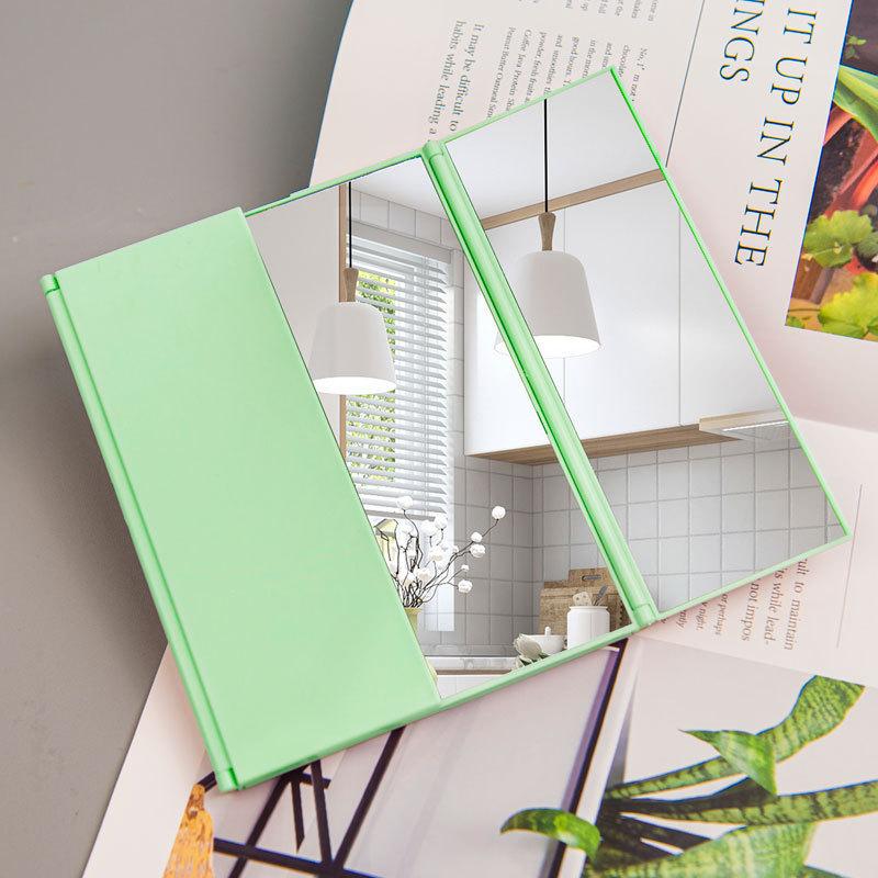 三面鏡 卓上ミラー コンパクトミラー スタンドミラー 折りたたみ