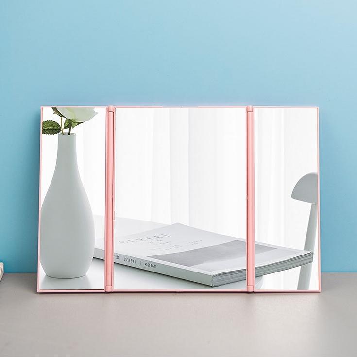 三面鏡　卓上　折りたたみ式 三面鏡 卓上ミラー コンパクトミラー スタンドミラー 折りたたみ