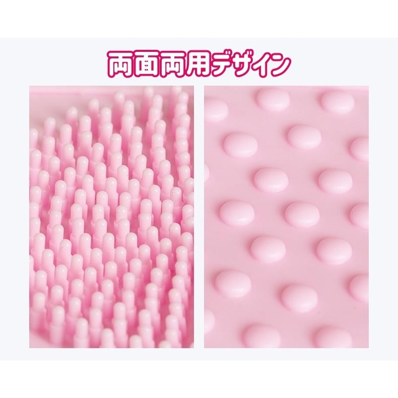 plusnao ボディブラシ シリコン シャワーブラシ 背中洗い 垢擦り 体