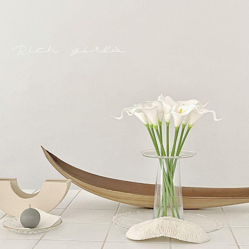 フェイクフラワー 5本セット 造花 カラー オランダカイウユリ