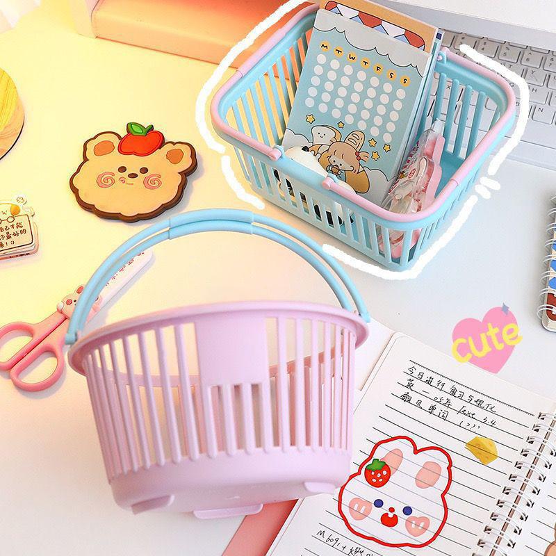 plusnao（プラスナオ） 小物入れ バスケット 買い物かご型 カゴ 収納