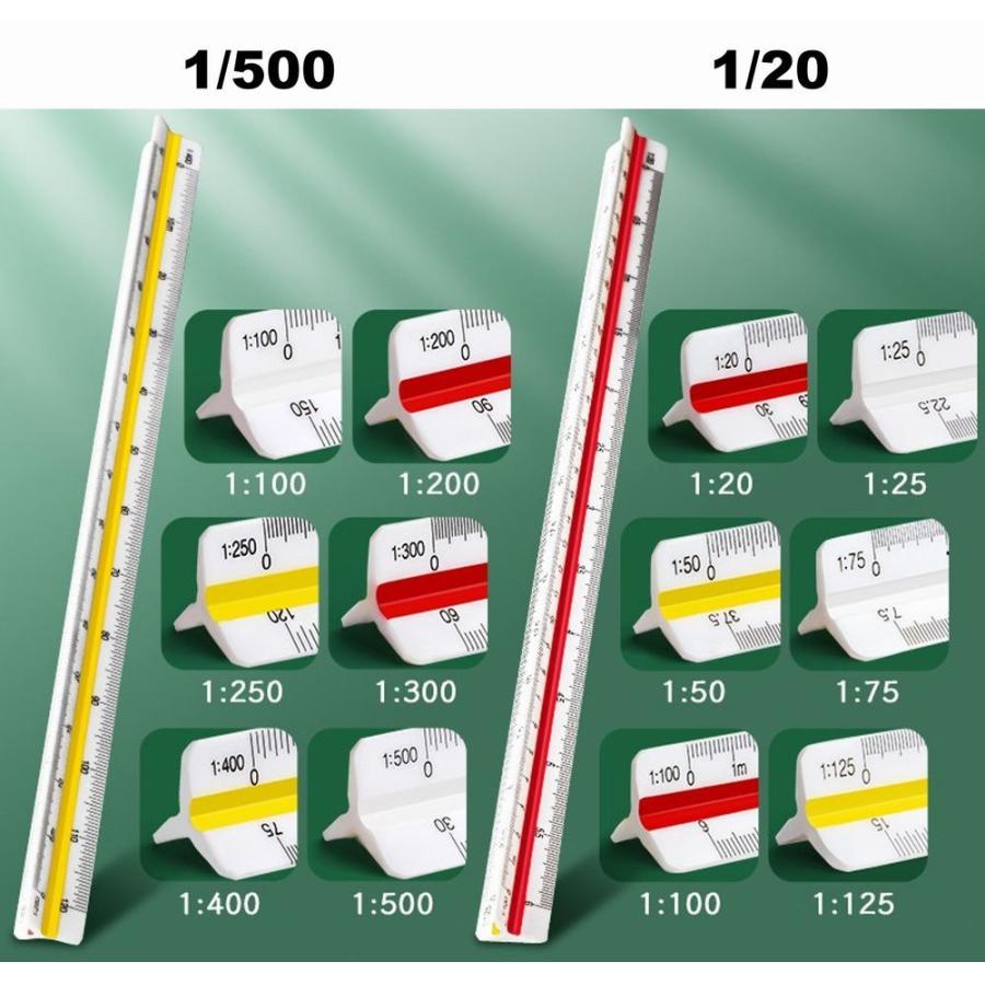 plusnao（プラスナオ） 三角スケール 三角定規 製図用 図面 文房具