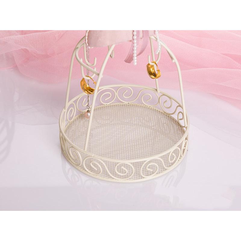 plusnao アクセサリースタンド 整理用品 リボン ドレス風 ピンク  